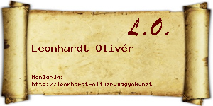 Leonhardt Olivér névjegykártya