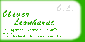 oliver leonhardt business card